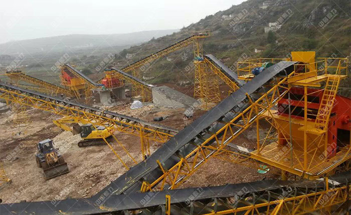 貴州貴陽(yáng)一建時(shí)產(chǎn)1200噸砂石骨料生產(chǎn)線圖片