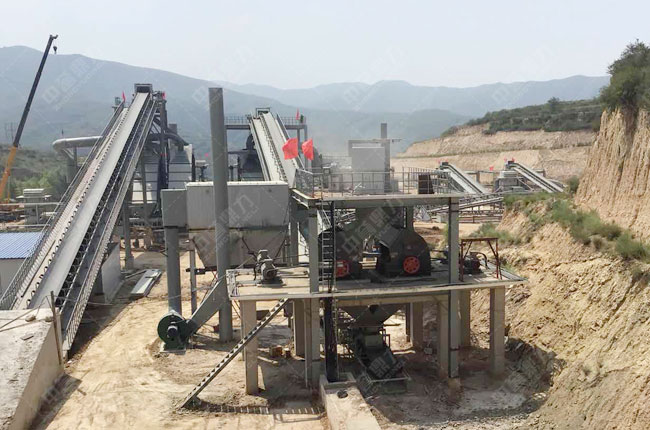 山西鑫錦威時(shí)產(chǎn)1500噸砂石骨料生產(chǎn)線