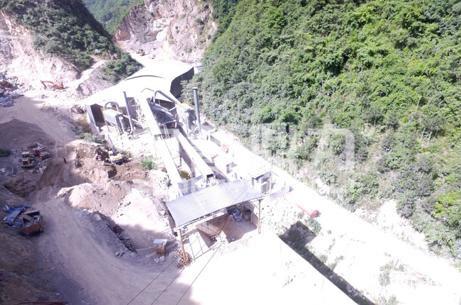 陜西商洛市天佑建材時(shí)產(chǎn)400噸石料生產(chǎn)線